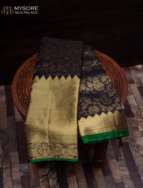 Black brocade kanchi saree ST