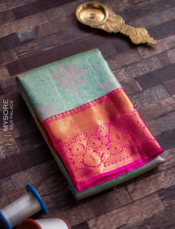 GREEN & PINK SEMI KANCHI
