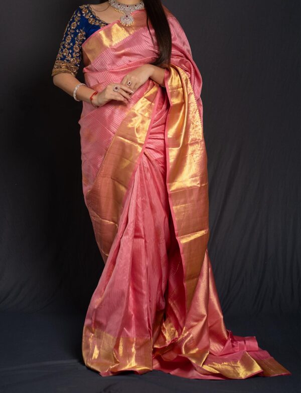 pink kanchipuram silk saree