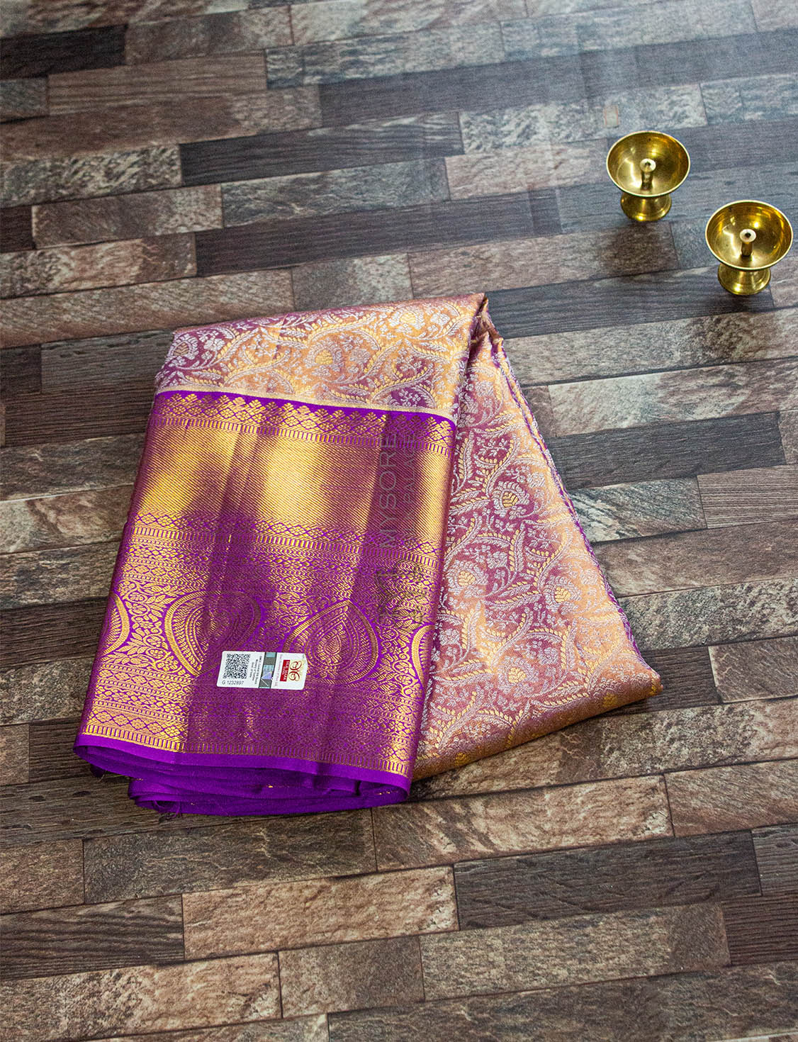 Lavender Kanchipuram Silk Saree