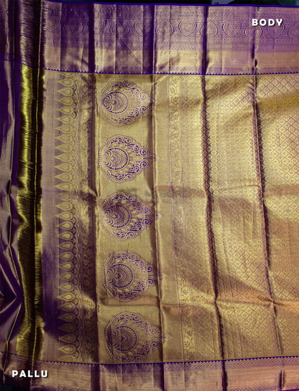 Lavender Kanchipuram Silk Saree - Image 2