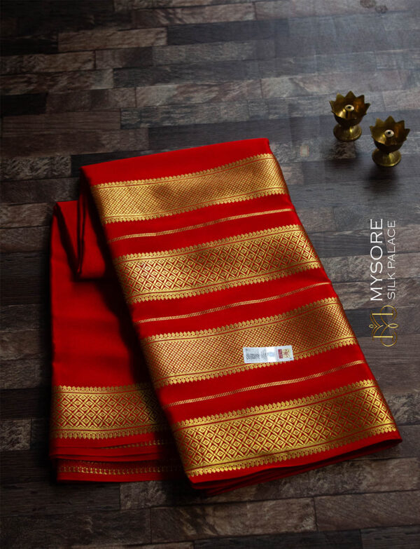 Red Mysore Silk Saree