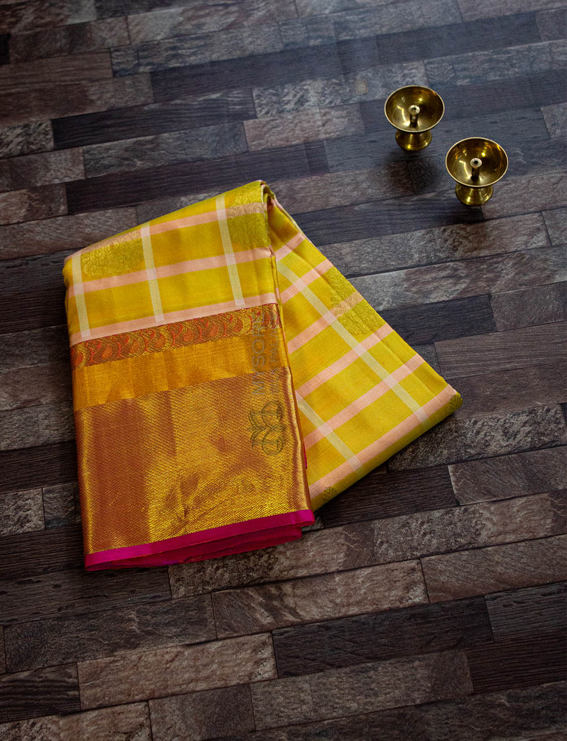 Yellow Kanchipuram Silk Saree
