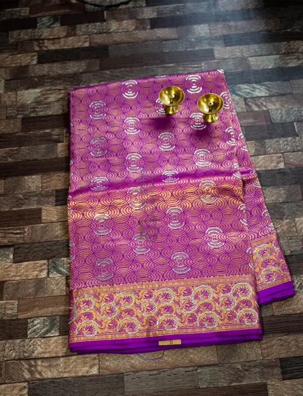 Purple Pure Silk Saree