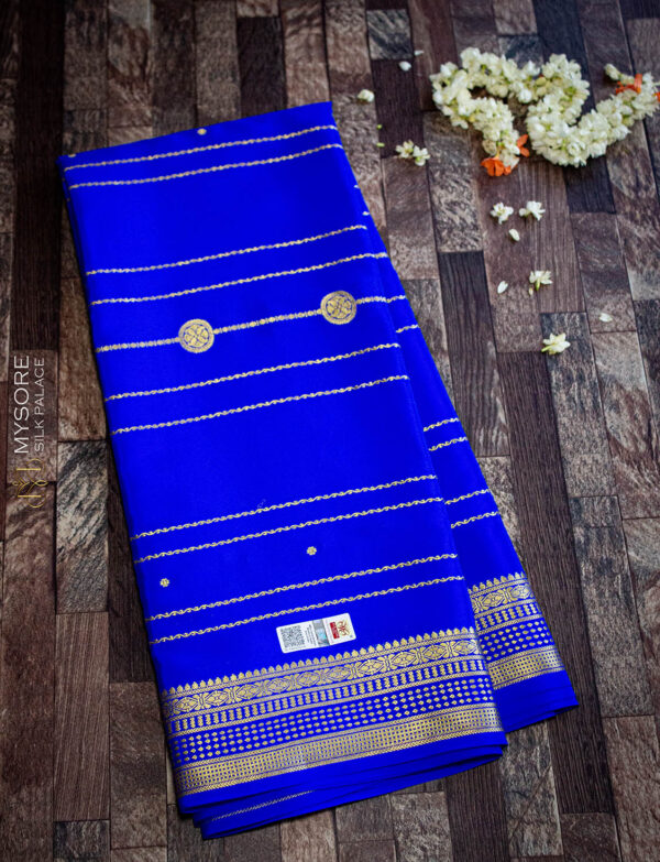 Royal Blue Pure Mysore Silk Saree