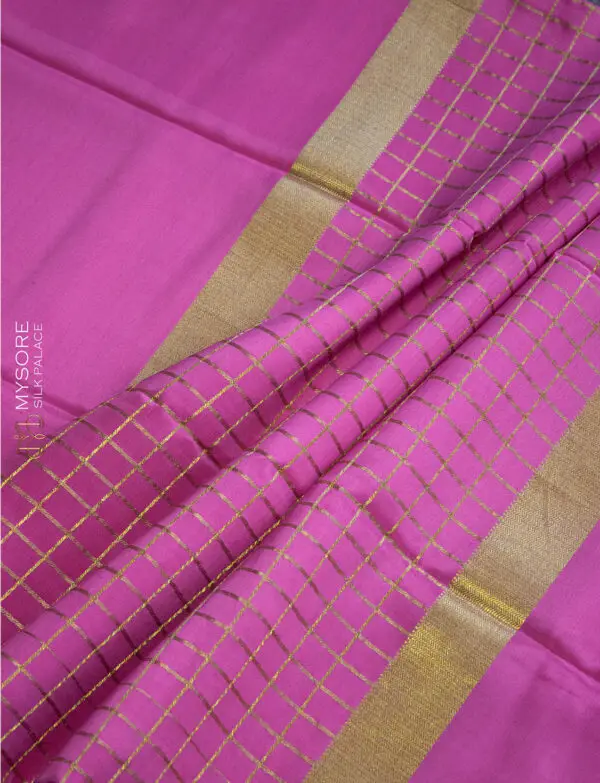 Peach Mysore Silk Saree - Image 2