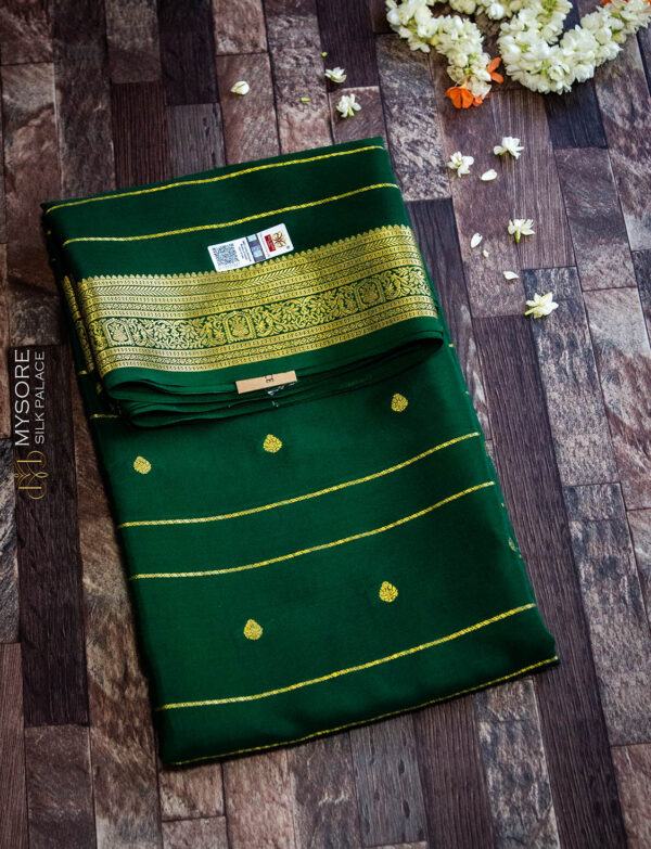 Green pure Mysore Silk Saree